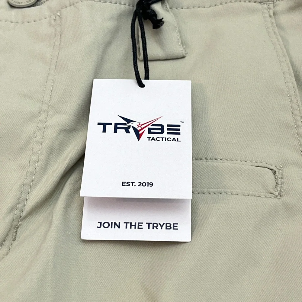TRYBE Tactical Cargo‎ Pants Mens 36x34 Tan Stretch EDC Pockets Outdoor Utility